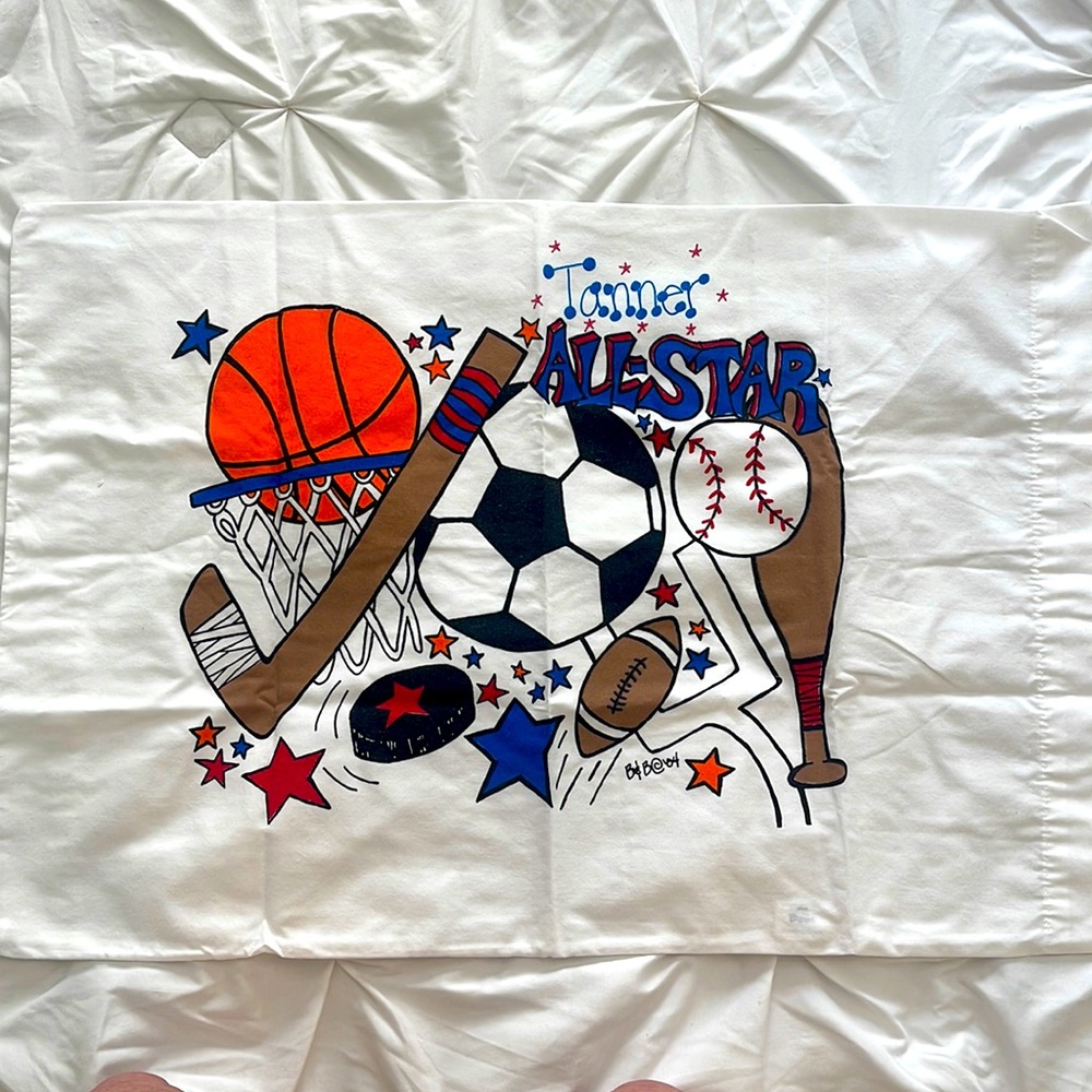 Vintage All-Star Kid’s Personalized Pillowcase